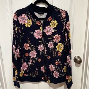 Torrid Floral Print Bomber Jacket - Size 2
